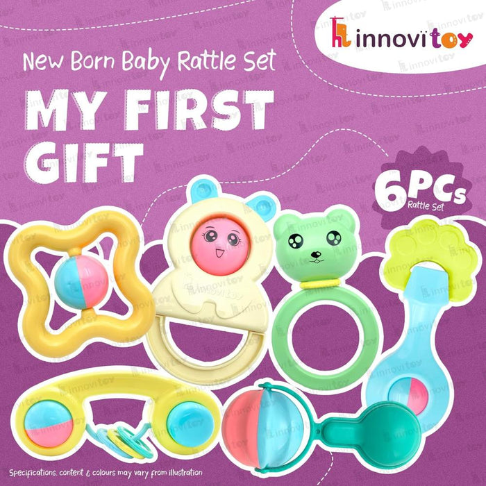 innovitoy My First Gift Premium Rattle Set - Multi Color-Infant Toys-Innovitoy-Toycra