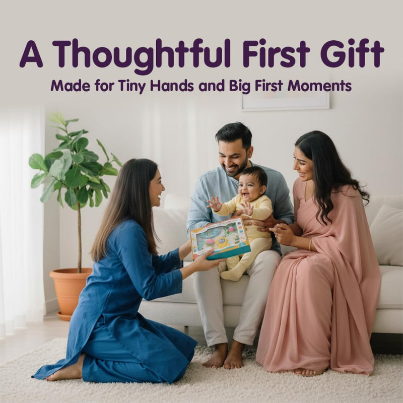 innovitoy My First Premium Gift Rattle Set Pack of 6 - Multi Color