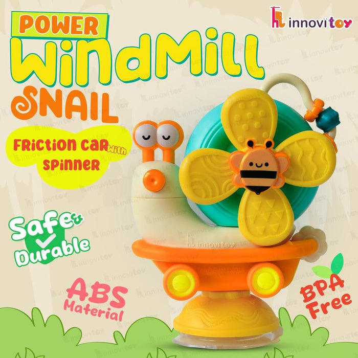 innovitoy Power Windmill Snail Spinner Toy - Multicolor-Infant Toys-Innovitoy-Toycra