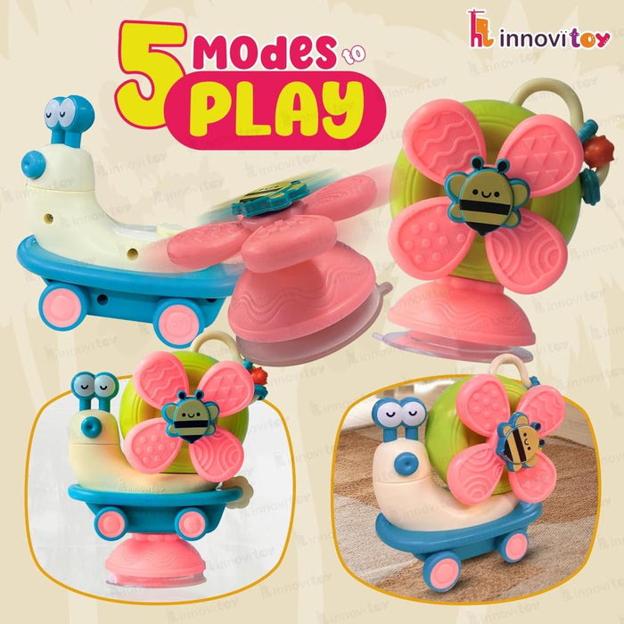 innovitoy Power Windmill Snail Spinner Toy - Multicolor-Infant Toys-Innovitoy-Toycra