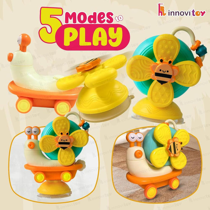 innovitoy Power Windmill Snail Spinner Toy - Multicolor-Infant Toys-Innovitoy-Toycra