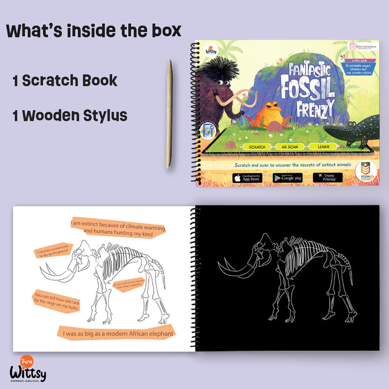 Think Wittsy Fantastic Fossil Frenzy : A Prehistoric Scratch-and-Learn Adventure