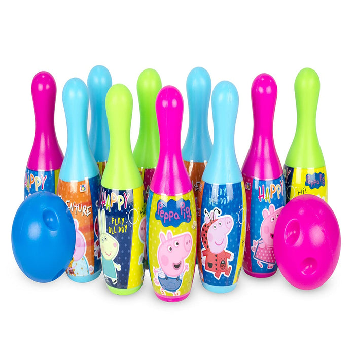 itoys Peppa Pig Bowling Game for Kids 10 Pin 2 Balls Bowling Set for Kids -Multi Color-Outdoor Toys-Itoys-Toycra