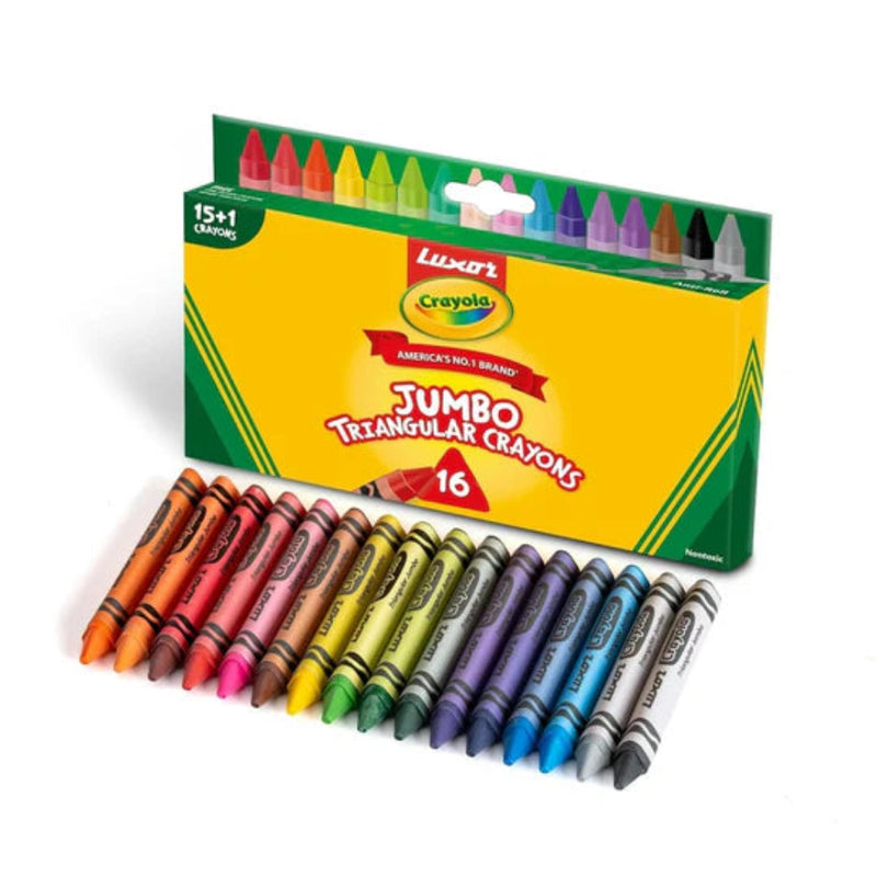 Luxor Crayola Jumbo Triangular Wax Crayons