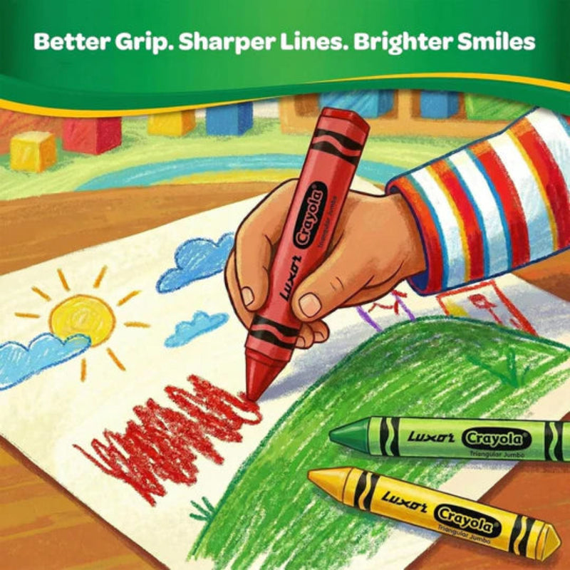 Luxor Crayola Jumbo Triangular Wax Crayons