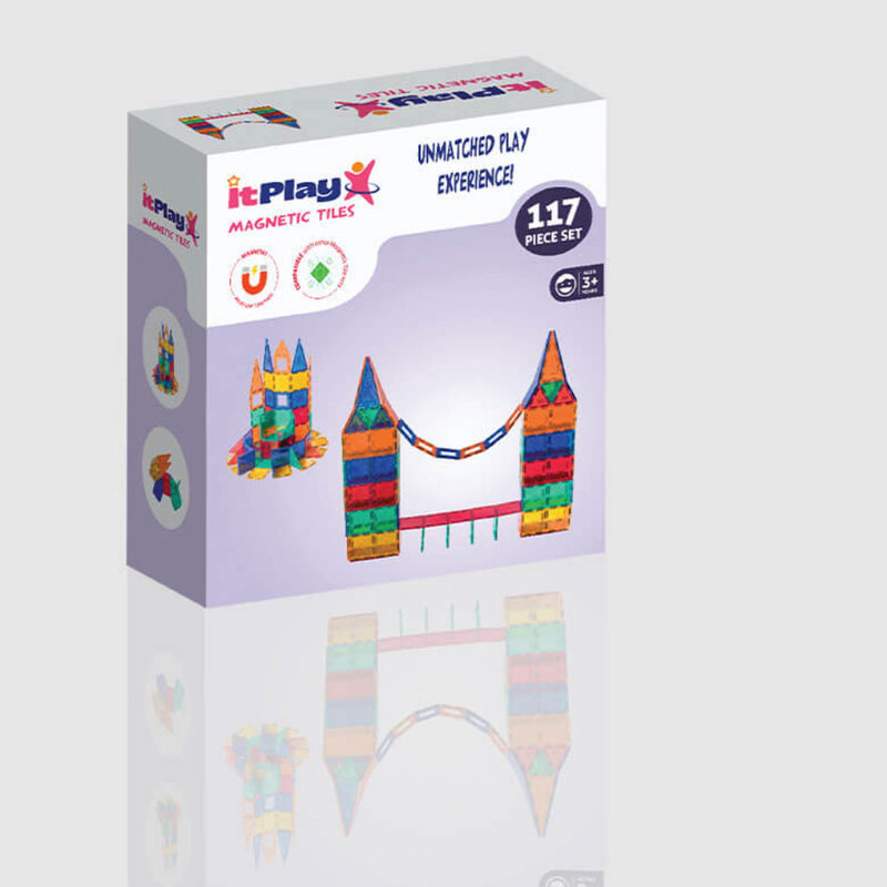 ITPlay Magnetic Tiles 117 Pcs Building Set