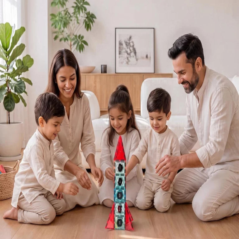 ITplay MagniNumbers Learning Magnetic tiles – 49 Pcs Set