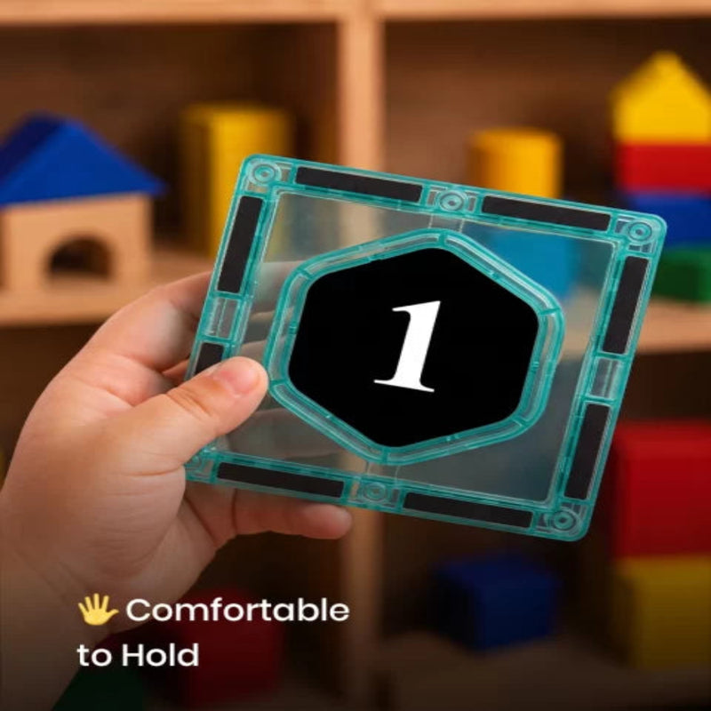 ITplay MagniNumbers Learning Magnetic tiles – 49 Pcs Set