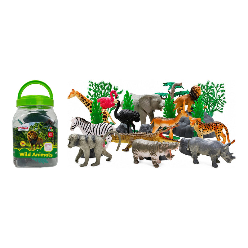 Open Ended Wild Animals Playset - 30 Pcs
