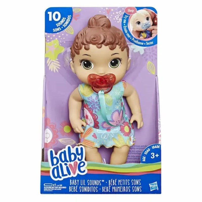 Baby Alive Lil Sounds Brown Hair-Dolls-Baby Alive-Toycra