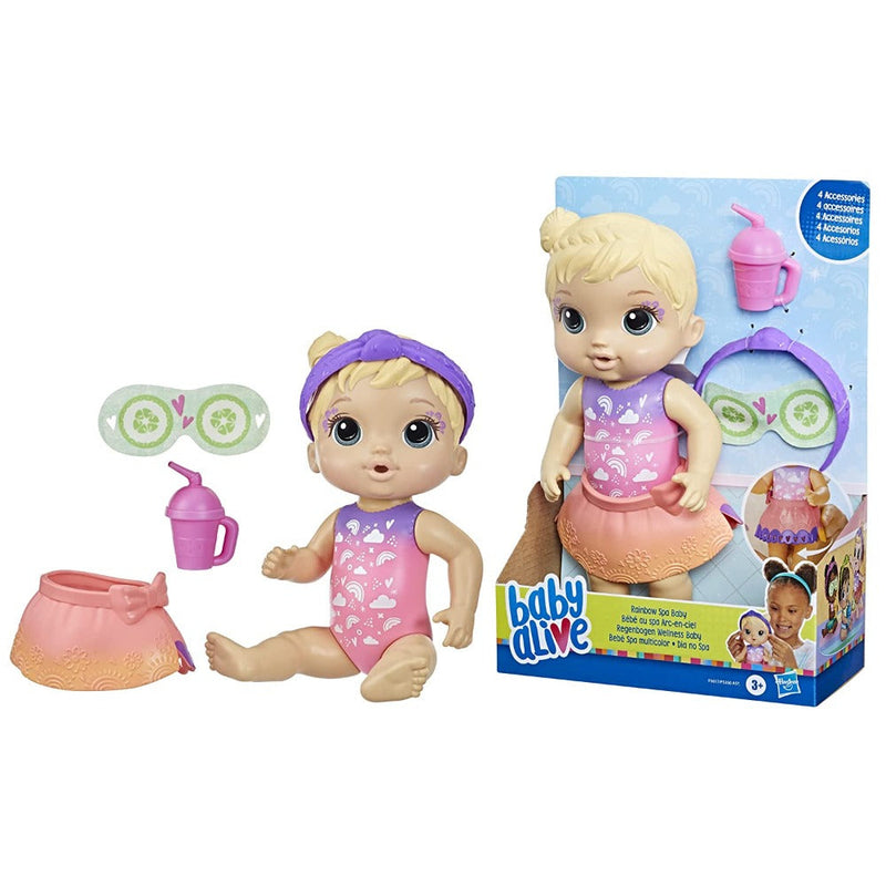 Baby Alive Rainbow Spa Baby Doll Blonde Hair