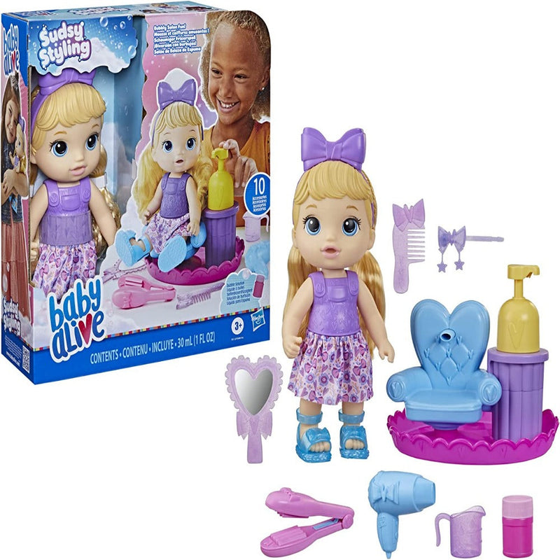 Baby Alive Sudsy Styling Baby Doll Blonde Hair
