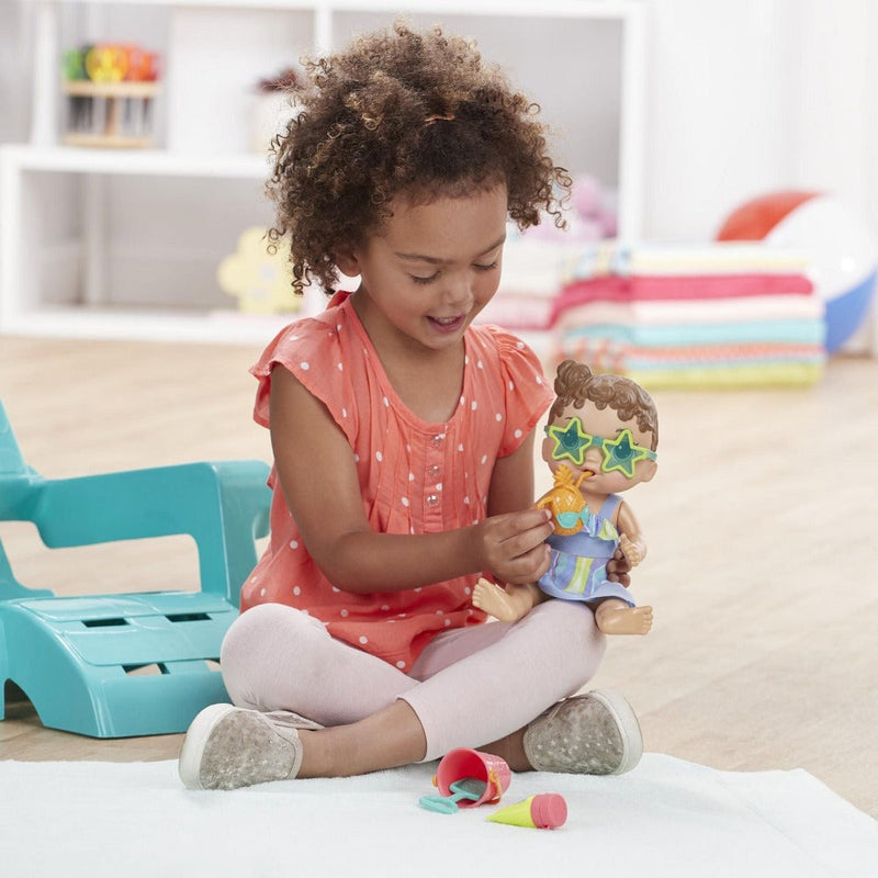 Baby Alive Sun N Sand Baby Doll Brown Hair With Beach Outfit