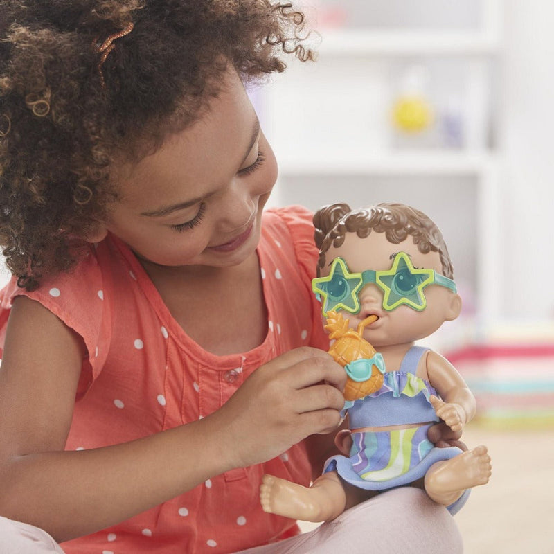 Baby Alive Sun N Sand Baby Doll Brown Hair With Beach Outfit