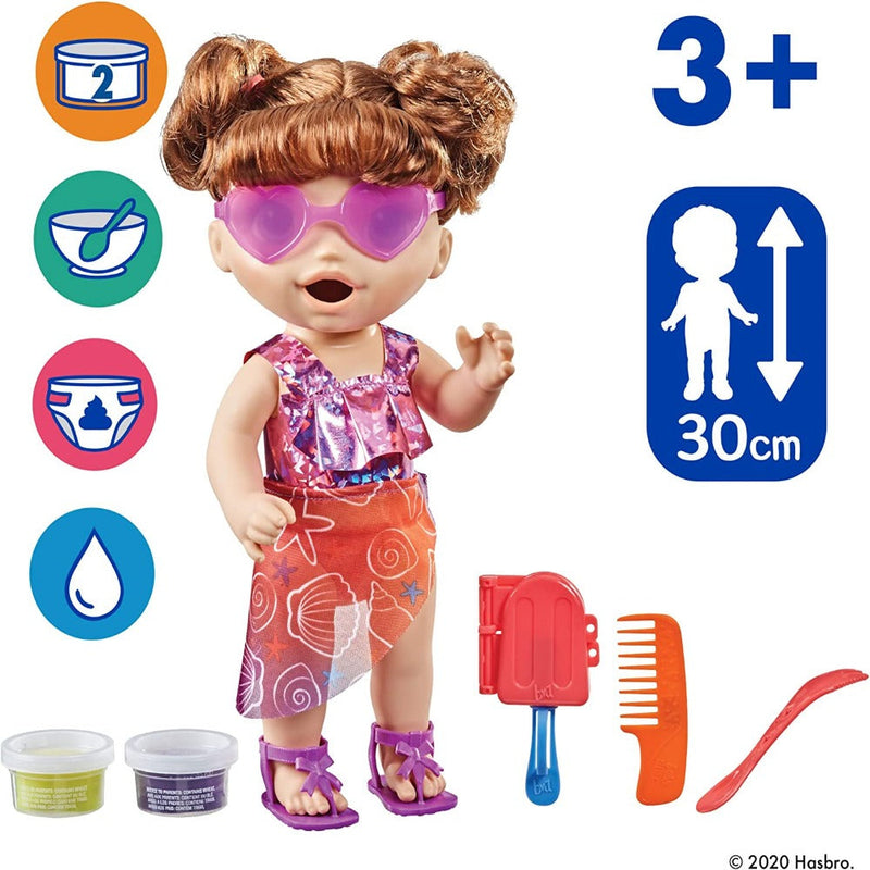 Baby Alive Sunshine Snacks Doll Brown Hair