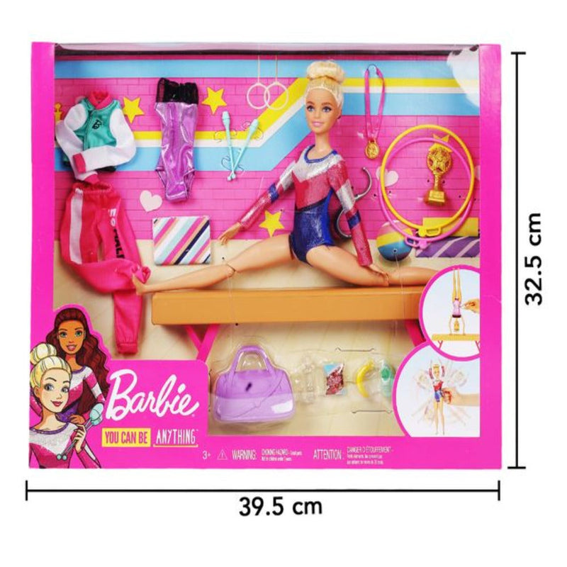 Barbie Career Gymnastics Playset With Doll, Balance Beam And 15 Accessories