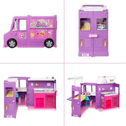 Barbie Food Truck with Multiple Play Areas & 30+ Realistic Play Pieces
