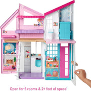 Barbie Malibu House Playset (25+ themed Accessories included)-Pretend Play-Barbie-Toycra