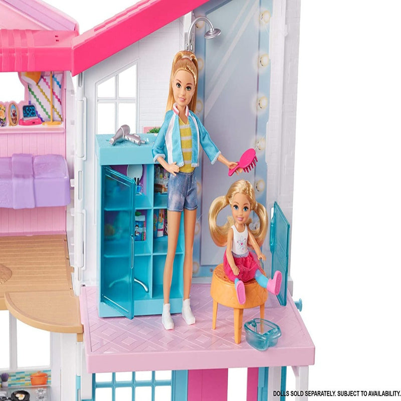 Barbie Malibu House Playset (25+ themed Accessories included)-Pretend Play-Barbie-Toycra