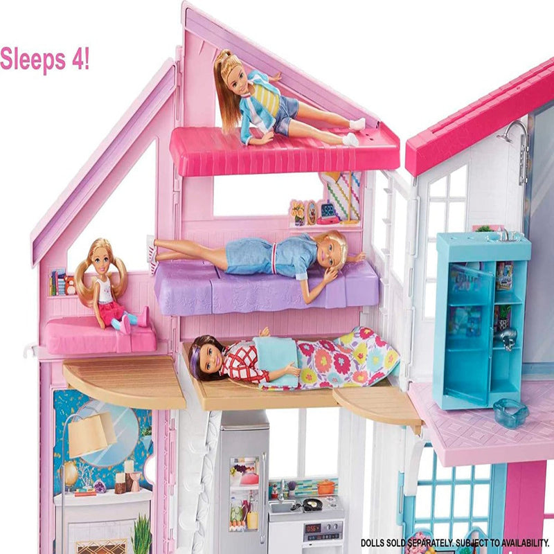 Barbie Malibu House Playset (25+ themed Accessories included)-Pretend Play-Barbie-Toycra