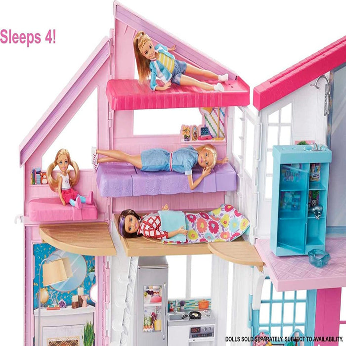 Barbie Malibu House Dollhouse Playset with 25+ Furniture and Accessories (6  Rooms) 