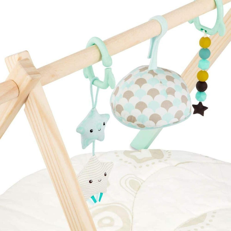 Battat Wooden Baby Play Gym And Mat