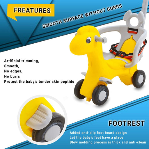 Baybee 2 in 1 Baby Horse Rider Kids Ride-On Push Car-Ride Ons-Baybee-Toycra