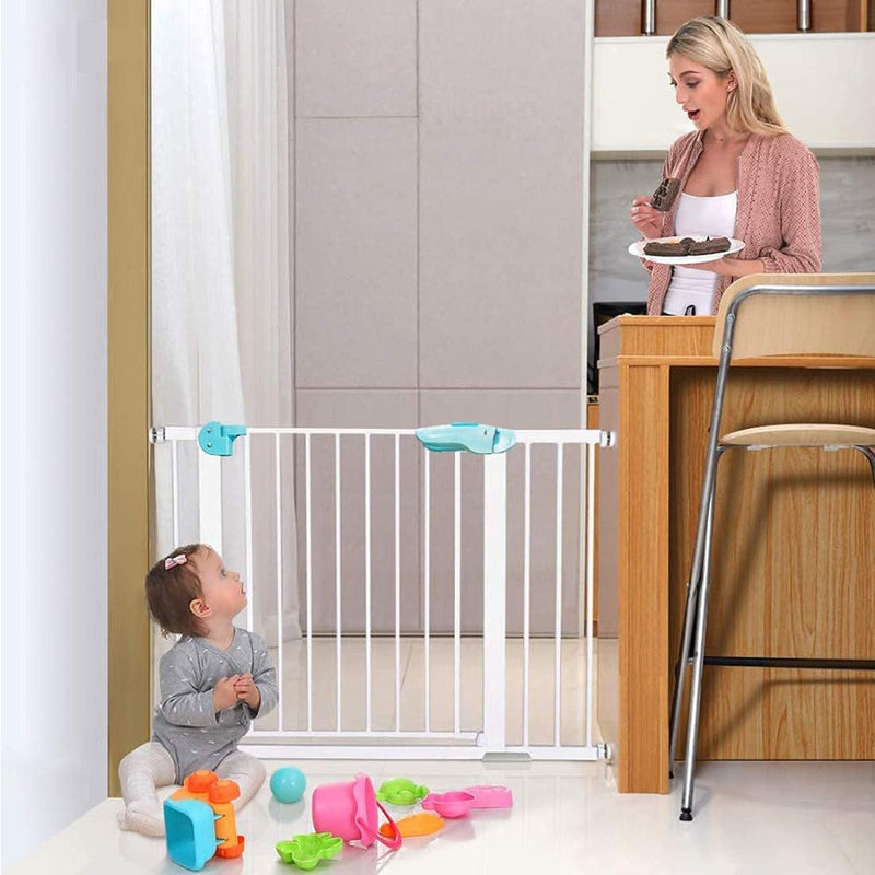 Baybee Auto Close Baby Safety Gate with Double Lock System (75 – 85 +10 cm)