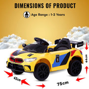Baybee ‎BC-100 Drift Rechargeable Battery Operated Car for Kids -(Yellow)