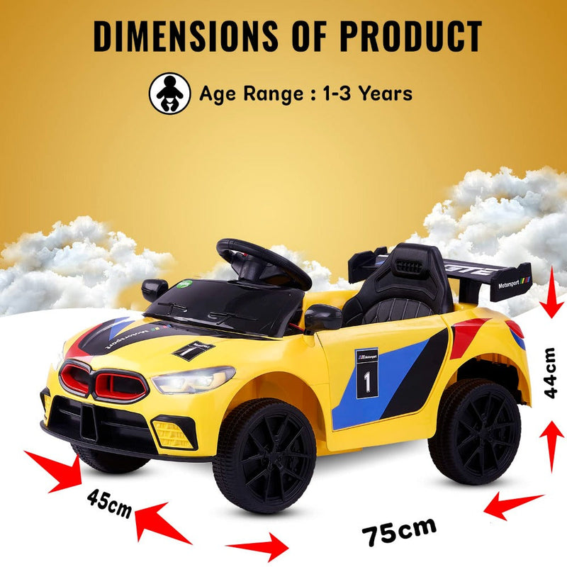 Baybee ‎BC-100 Drift Rechargeable Battery Operated Car for Kids -(Yellow)