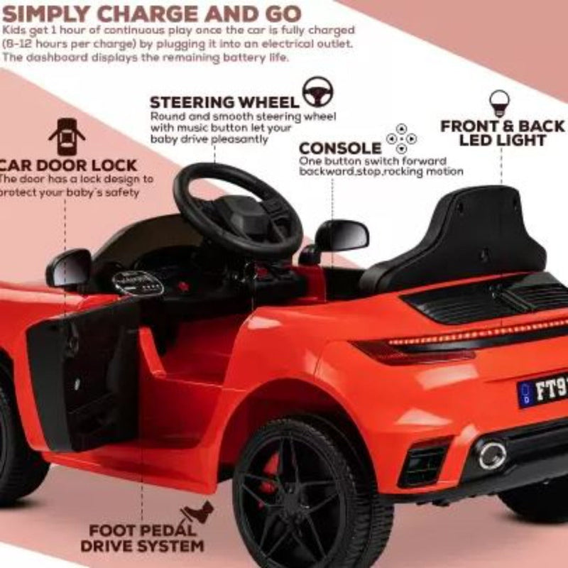 Baybee BC-108 Turbo 911 Rechargeable Battery Operated Ride on Car for kids