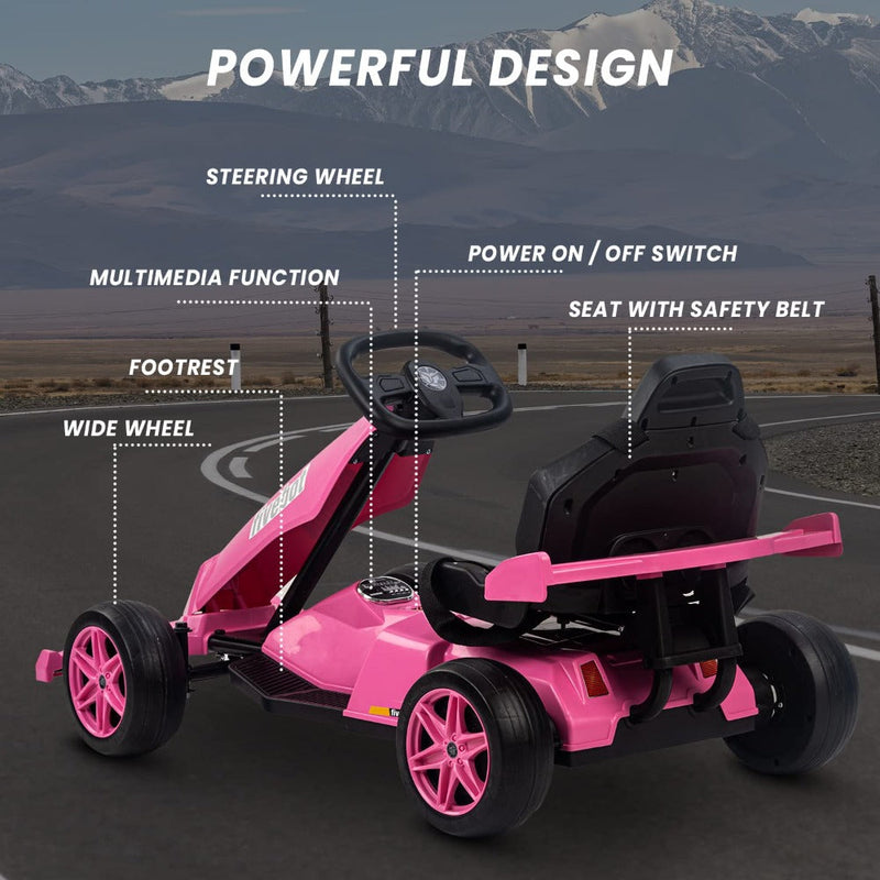 Baybee BC-112 Mordor Electric Go Kart Battery Operated Car for Kids - Pink