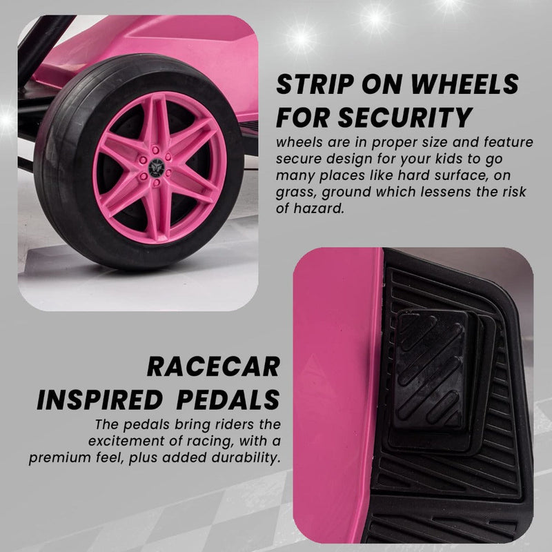 Baybee BC-112 Mordor Electric Go Kart Battery Operated Car for Kids - Pink