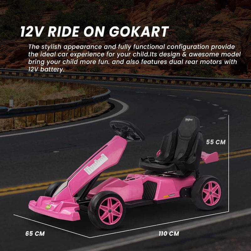 Baybee BC-112 Mordor Electric Go Kart Battery Operated Car for Kids - Pink