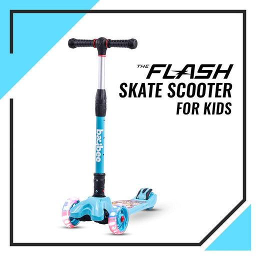 Baybee Flash Scooter 3 Wheel Kids Scooter -F4-Ride Ons-Baybee-Toycra