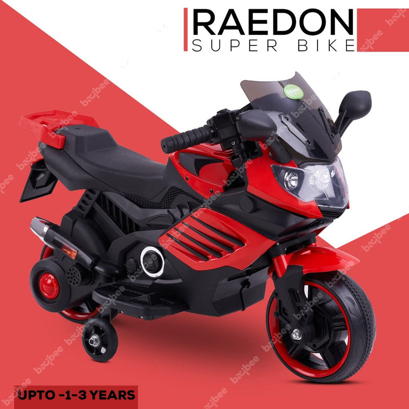 Baybee MB-100 Battery Operated Bike with Light & Music ( Red)