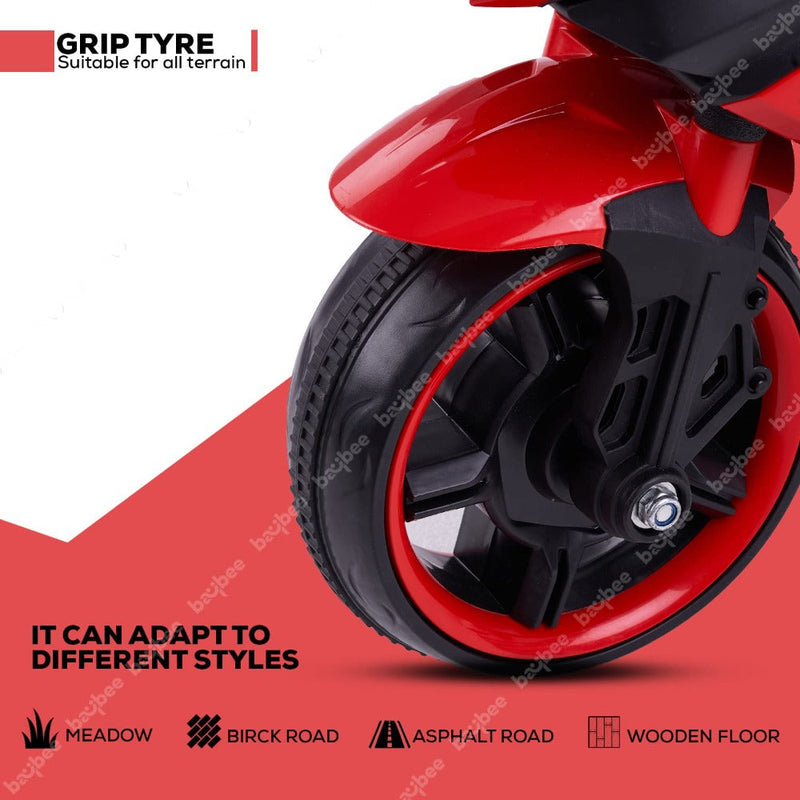 Baybee MB-100 Battery Operated Bike with Light & Music ( Red)