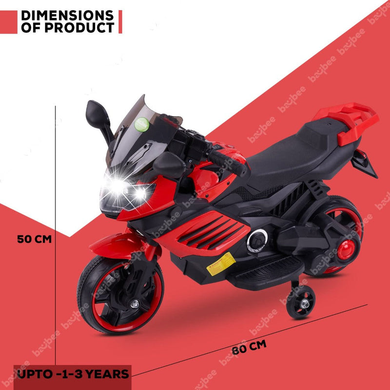 Baybee MB-100 Battery Operated Bike with Light & Music ( Red)
