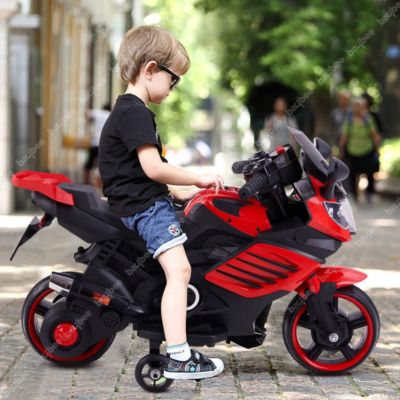 Baybee MB-100 Battery Operated Bike with Light & Music ( Red)
