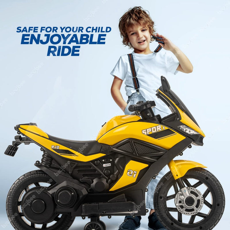 Baybee MB-118 Scram Rechargeable Battery Operated Bike (Yellow)