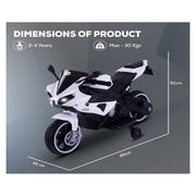 Baybee MB-119 Mini R1 Rechargeable Battery Operated Electric Ride-on Bike For Kids - White