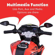 Baybee MB-120 DR-Z Rechargeable Battery Operated Bike for Kids (Red)
