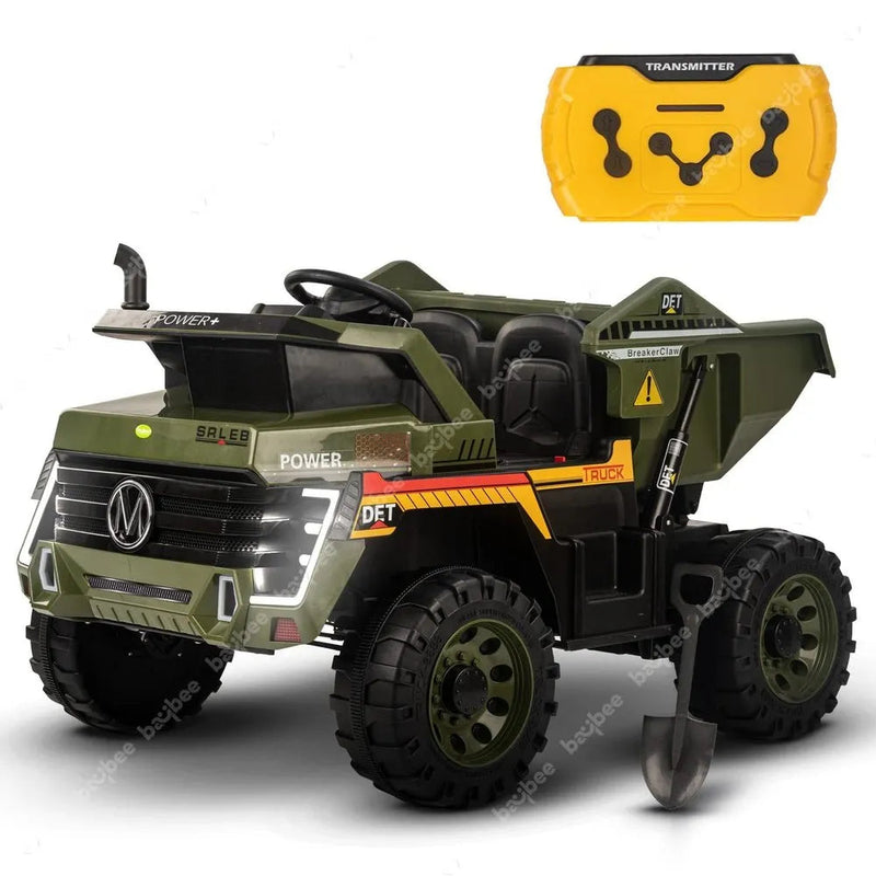 Baybee MJ-014 Caterpillar Razor Battery Operated Truck jeep Car for Kids - Green