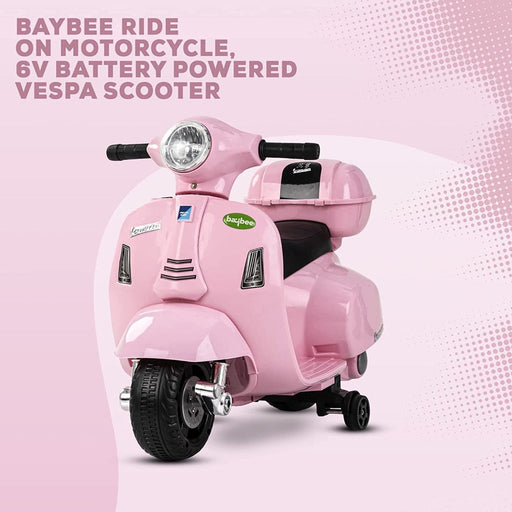 Baybee Mini Vespa Rechargeable Battery-Operated Ride on Kids Bike-Ride Ons-Baybee-Toycra
