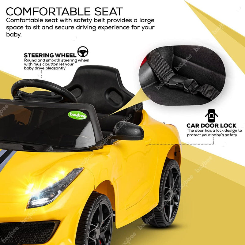 Baybee Tuborg Rechargeable Battery-Operated Ride on Electric Car for Kids