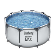 Bestway 10ft Grey Steel Pro Max Round Pool Set