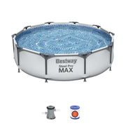 Bestway 10ft Grey Steel Pro Max Round Pool Set