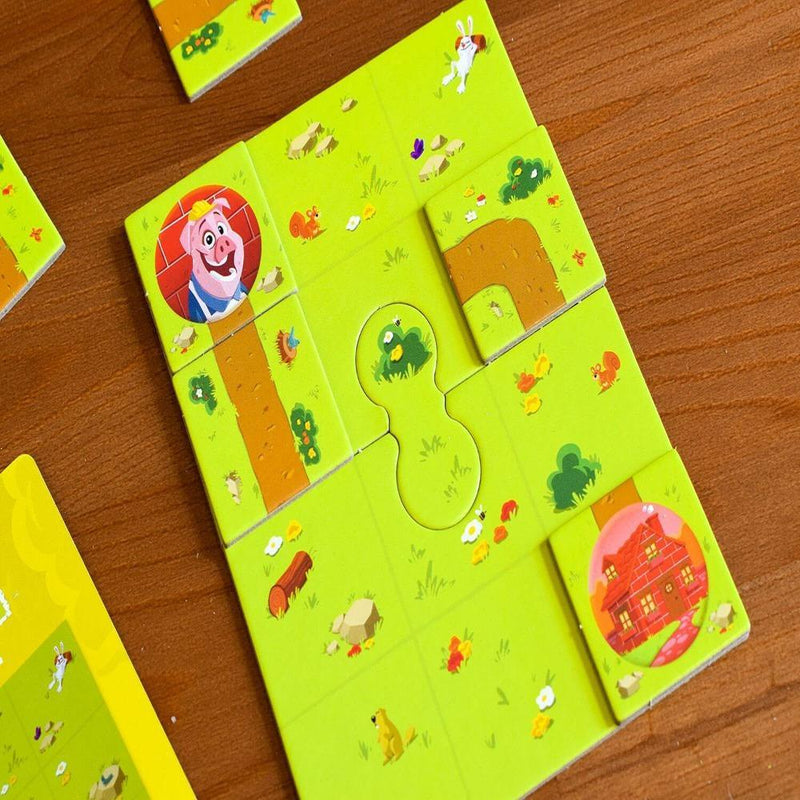 Blue Orange Pig Puzzle Games