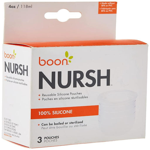 Boon Nursh Silicone Pouch 3 Piece Pack, 4 Ounce-Bottle & Breast Feeding-Boon-Toycra