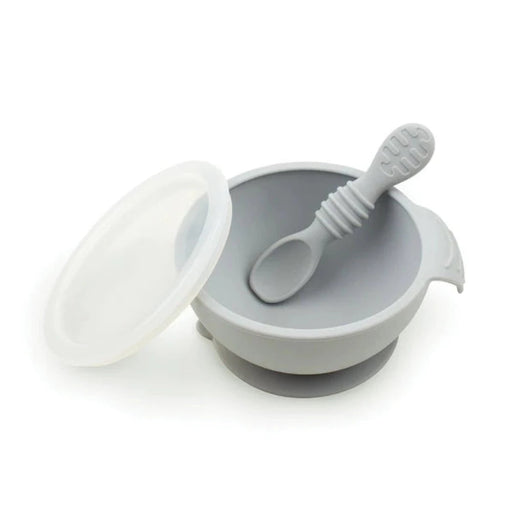Silicone Baby Feeding Set w/ Bowl, Spoon + Lid in Pineapple